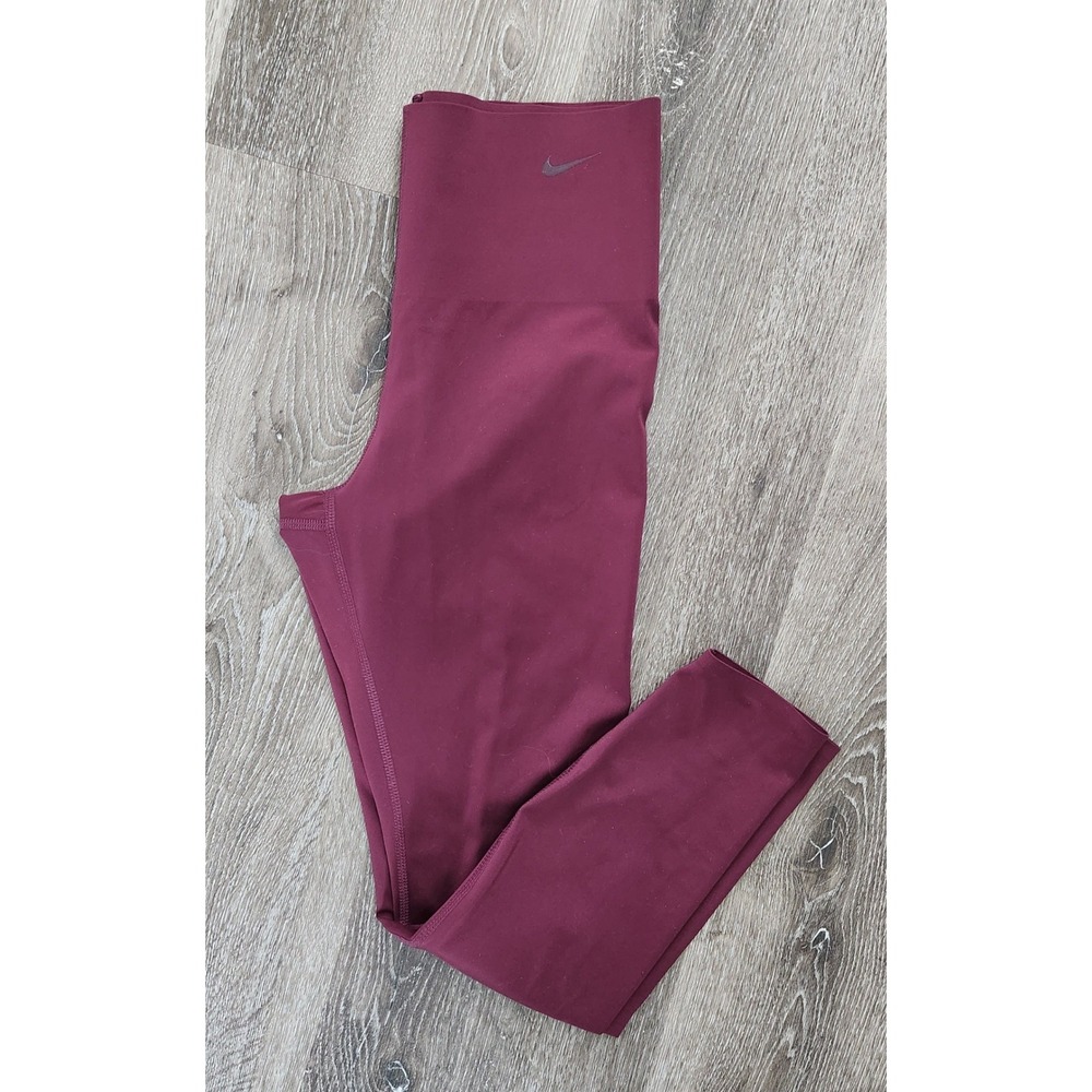 Nike Dri-FIT Womens High Rise Leggings Burgundy Medium RN56323 CA05553